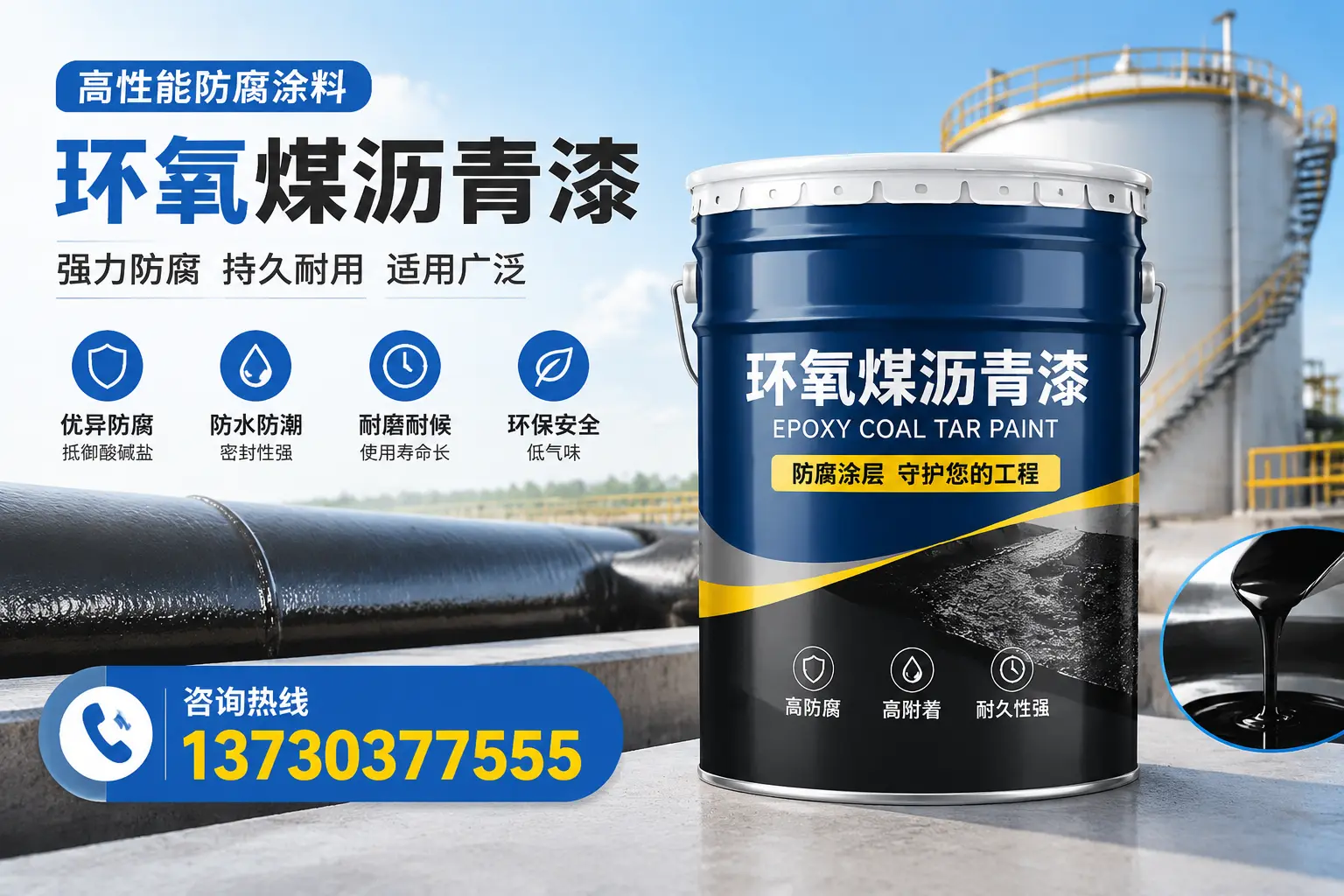 环氧煤沥青漆的耐久性分析,适合延安的使用场景